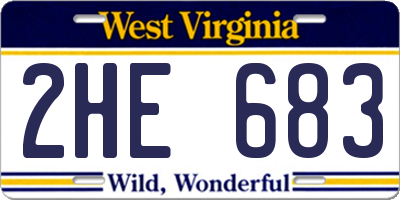 WV license plate 2HE683