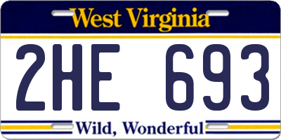WV license plate 2HE693