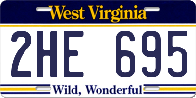 WV license plate 2HE695