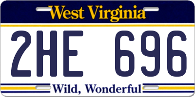 WV license plate 2HE696
