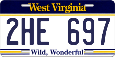 WV license plate 2HE697
