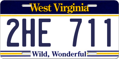 WV license plate 2HE711