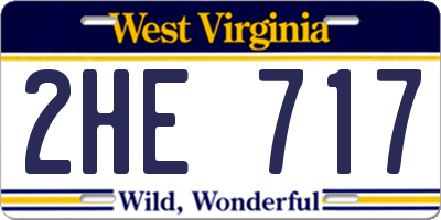 WV license plate 2HE717