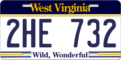 WV license plate 2HE732