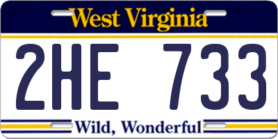 WV license plate 2HE733