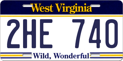 WV license plate 2HE740