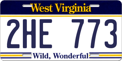 WV license plate 2HE773