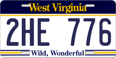 WV license plate 2HE776
