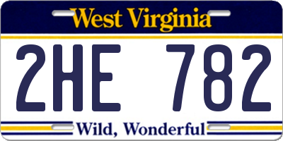 WV license plate 2HE782