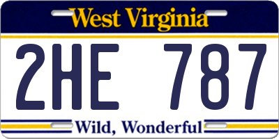 WV license plate 2HE787