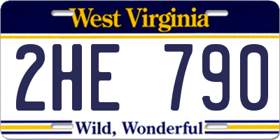 WV license plate 2HE790