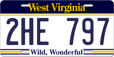 WV license plate 2HE797
