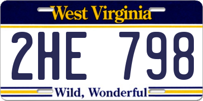 WV license plate 2HE798
