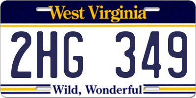 WV license plate 2HG349