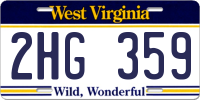 WV license plate 2HG359