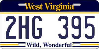 WV license plate 2HG395