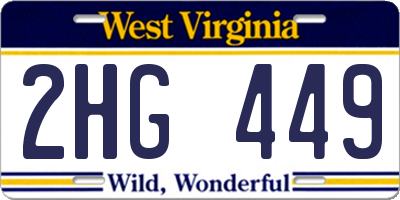 WV license plate 2HG449