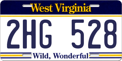 WV license plate 2HG528