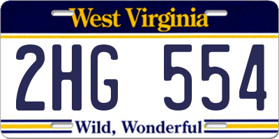 WV license plate 2HG554