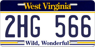 WV license plate 2HG566
