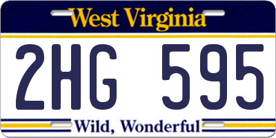 WV license plate 2HG595