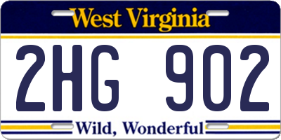 WV license plate 2HG902