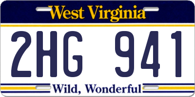 WV license plate 2HG941