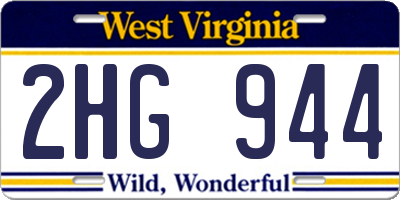 WV license plate 2HG944