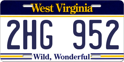 WV license plate 2HG952