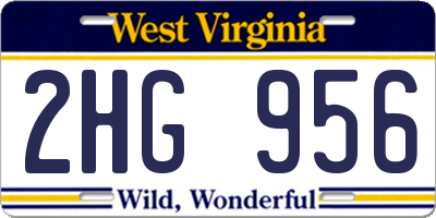 WV license plate 2HG956