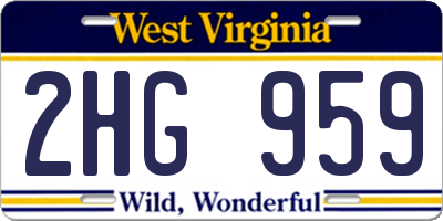 WV license plate 2HG959