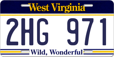 WV license plate 2HG971