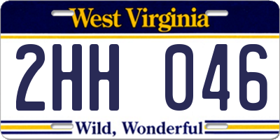 WV license plate 2HH046