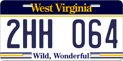 WV license plate 2HH064
