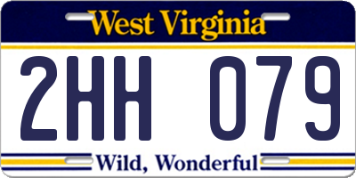 WV license plate 2HH079