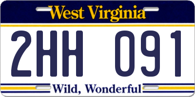 WV license plate 2HH091