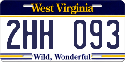 WV license plate 2HH093