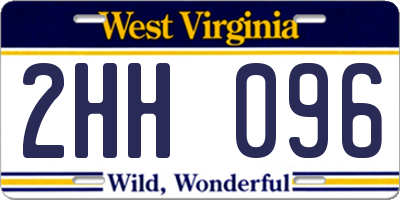 WV license plate 2HH096