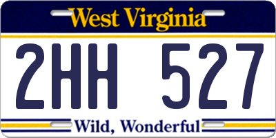 WV license plate 2HH527