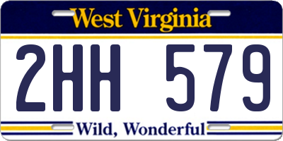 WV license plate 2HH579