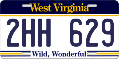 WV license plate 2HH629