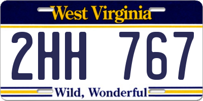WV license plate 2HH767