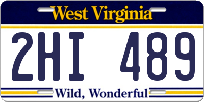 WV license plate 2HI489