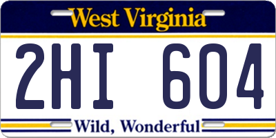 WV license plate 2HI604