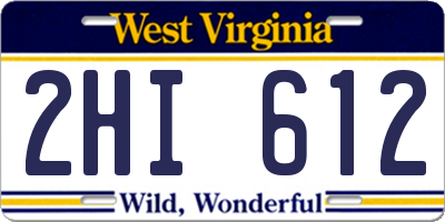 WV license plate 2HI612