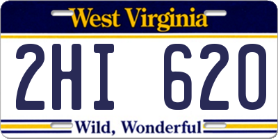 WV license plate 2HI620