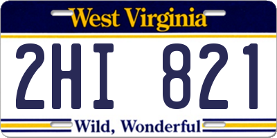 WV license plate 2HI821