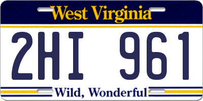 WV license plate 2HI961