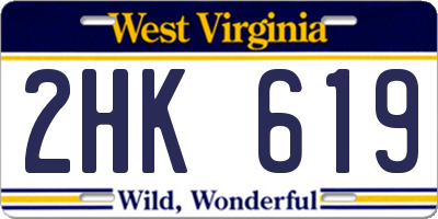 WV license plate 2HK619
