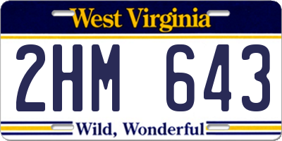 WV license plate 2HM643